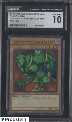 2024 Yu-Gi-Oh! 25th Anv Kaiba #014 La Jinn the Mystical Genie of the Lamp CGC 10 - Image 1