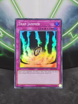 Yugioh Trap Jammer IOC-EN110 Super Rare 25th Anniversary NM - Image 1