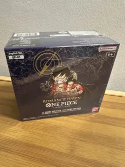 ONE PIECE TCG ROMANCE DAWN OP-01 FACTORY SEALED 24 PACK BOOSTER BOX, BLUE BOTTOM - Image 1