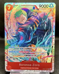 2026 One Piece Adventure on Kami's Island Roronoa Zoro SR EB04-007 NM Fresh Pull - Image 1