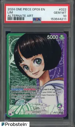 2024 One Piece OP09 EN #022 Lim Alternate Art PSA 10 GEM MINT - Image 1