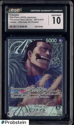 2025 One Piece Japanese The Azure Sea's Seven Crocodile Alt Art Leader CGC 10 - Image 1