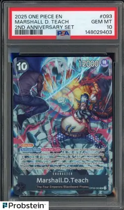 2025 One Piece English 2nd Anniversary Set OP09-093 Buggy PSA 10 GEM MINT - Image 1