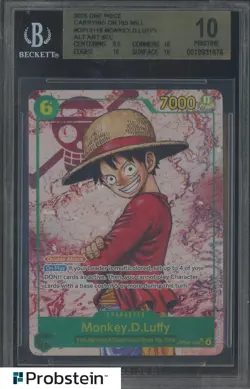 2025 One Piece Carrying On His Will OP13118 Monkey D. Luffy Alt Art BGS 10 - Image 1