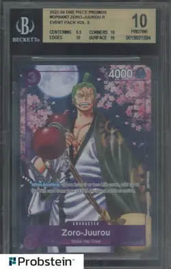2024 One Piece Emperors In The New World OP05067 Zoro Juurou SP BGS 10 - Image 1