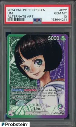 2024 One Piece OP09 EN #022 Lim Alternate Art PSA 10 GEM MINT - Image 1