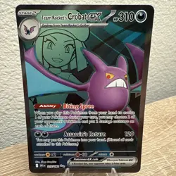 Pokemon TCG Team Rockets Crobat EX Full Art Card 217/182 Destined Rivals - Image 2