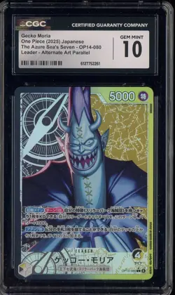 2025 One Piece Japanese The Azure Sea's Seven #080 Gecko Moria Alt Art CGC 10 - Image 1