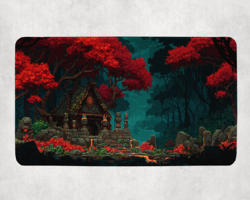 MTG Playmat | Pixel Gruul Themed Playmat | Unofficial MTG Playmat - Image 1