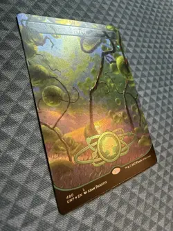MTG Forest #490 Galaxy Foil Borderless Basic Land Unfinity (UNF) - Image 3