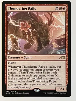 Thundering Raiju Kamigawa: Neon Dynasty Non-Foil Regular MTG - Image 1