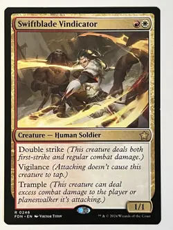 Swiftblade Vindicator Foundations Non-Foil Regular MTG - Image 1