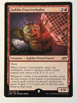 Goblin Cruciverbalist Unfinity Non-Foil Regular MTG - Image 1
