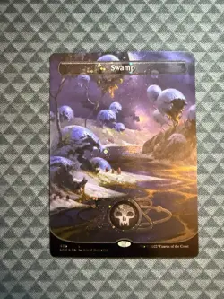 MTG Swamp #488 Galaxy Foil Borderless Basic Land Unfinity (UNF) - Image 1