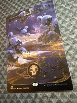 MTG Swamp #488 Galaxy Foil Borderless Basic Land Unfinity (UNF) - Image 2