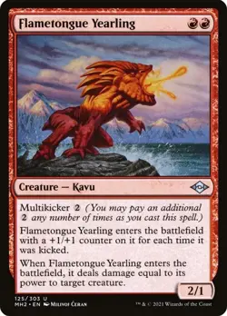 X 1 Flametongue Yearling NM Modern Horizons 125 MTG Magic The Gathering - Image 1