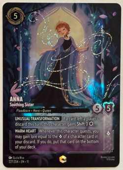 2026 Disney Lorcana EN 11 Winterspell Anna - Soothing Sister Enchanted 227/204 - Image 1