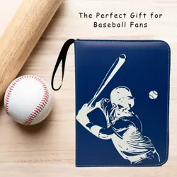 Baseball Card Binder, Trading Card Album with 55 Removable Sleeves Fit 440 Ba... - Image 2