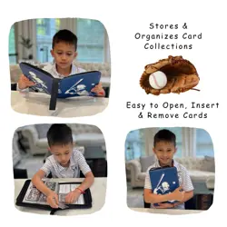 Baseball Card Binder, Trading Card Album with 55 Removable Sleeves Fit 440 Ba... - Image 4