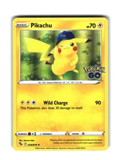 Pikachu 028/078 Rare Pokemon GO Pokemon Card Holo - Image 1