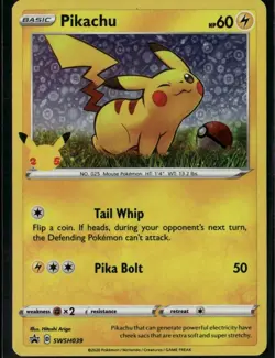 Pikachu General Mills Promo Miscellaneous Cards & Products SWSH039 Lightning Hol - Image 1