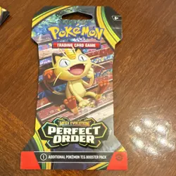 Pokemon TCG Mega Evolution Perfect Order Booster Pack - 10 Cards (1 Pack) - Image 1