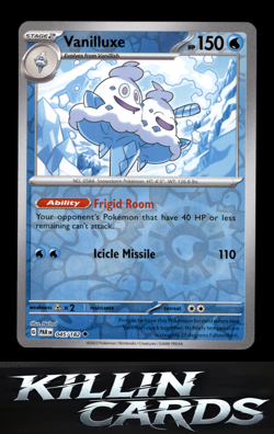 Reverse Holofoil Vanilluxe 045/182 Uncommon SV04: Paradox Rift Pokemon Card NM - Image 1