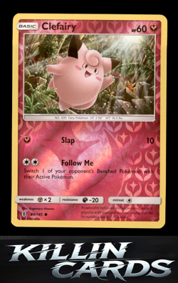 Reverse Holofoil Clefairy 88/145 Common SM - Guardians Rising Pokemon Card NM - Image 1