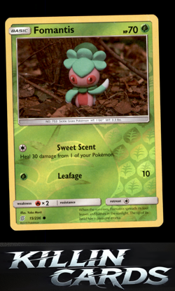 Reverse Holofoil Fomantis 15/236 Pokemon Common SM - Unified Minds Card DM - Image 1