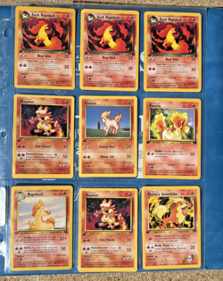 Lot Of 9 1st Edition Fire Pokemon Cards 2 Magmar 3 Dark Rapidash 2 Ponyta More - Image 1