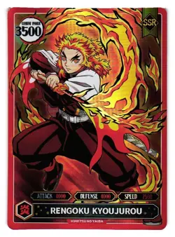 RENGOKU KYOUJUROU Demon Slayer Anime FAN ART Custom Collectible CCG Card - Image 1