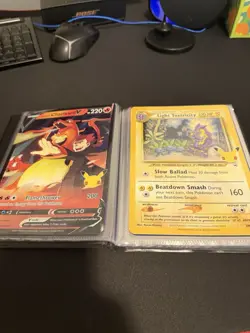 Pokemon Jumbo Cards & Binder VSTAR VMAX V UNION Charizard Pikachu 37 Card Lot - Image 4
