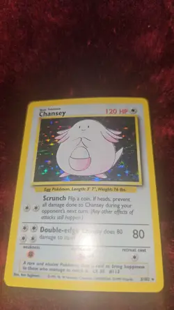 Pokemon TCG 1999 Holo Chansey 3/102 vintage English Card - Image 2