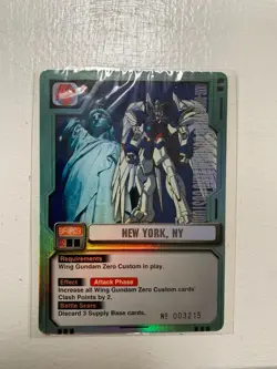 GUNDAM MS WAR TCG 2001 BANDAI FOIL PROMO BFP03 NEW YORK NY EVENT CARD # 003215 - Image 1