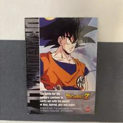 1998 Dragon Ball Z Zarbon Silver Prism Card G5 Artbox JPP/AMADA DBZ CCG - Image 2