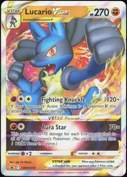 Sword & Shield Promo Lucario VSTAR SWSH214 Holo Promo Pokemon (Jumbo Card) MP - Image 1