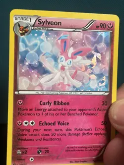 Pokemon Card TCG Sylveon 72/111 XY Furious Fists Cracked Ice Holo Rare 2014 - Image 1