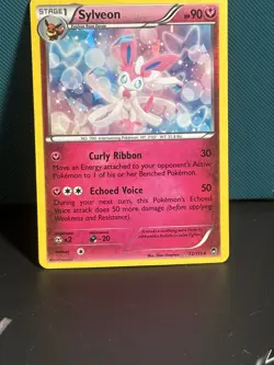 Pokemon Card TCG Sylveon 72/111 XY Furious Fists Cracked Ice Holo Rare 2014 - Image 2