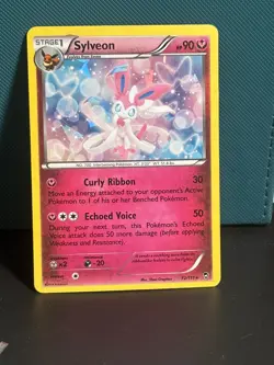 Pokemon Card TCG Sylveon 72/111 XY Furious Fists Cracked Ice Holo Rare 2014 - Image 3