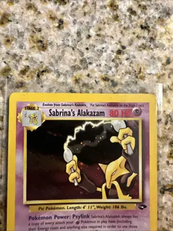 Pokemon Alakazam Holo Rare TCG Gym Challenge Card 16/132 Sabrina's Alakazam - Image 2