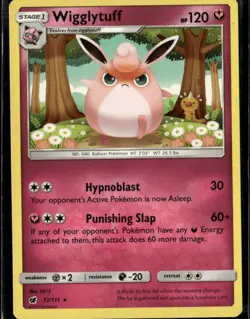 Wigglytuff Rare SM Crimson Invasion 72/111 Fairy Pokemon Card - Image 1
