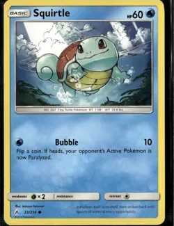 Squirtle Common SM Unbroken Bonds 33/214 Water Pokemon Card - Image 1