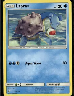 Lapras Rare Hidden Fates 17/68 Water Pokemon Card - Image 1