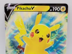 Pikachu V SWSH198 Black Star Promo Full Art Holo Pokemon Card LP - Image 2