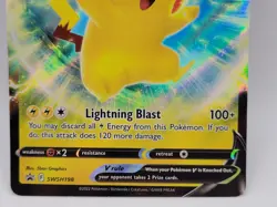 Pikachu V SWSH198 Black Star Promo Full Art Holo Pokemon Card LP - Image 3
