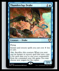 Thunderclap Drake | 204 NM/M | Commander: Secrets of Strixhaven | Magic MTG - Image 1