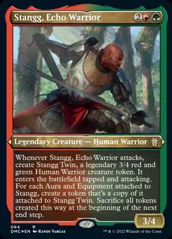 FOIL Stangg, Echo Warrior - Etched - Dominaria United - DMC MTG - Image 1