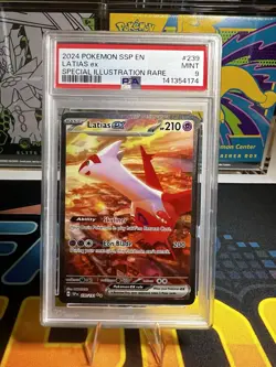 2024 Pokemon Surging Sparks Latias Ex Special Illustration Rare #239/191 PSA 9 - Image 1