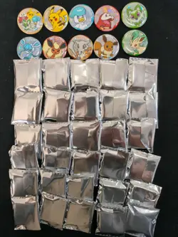 2026 Pokemon TCG S-Chinese Glaceon Jolteon Sylveon Pikachu Badge Lot*40#3 LU57 - Image 1