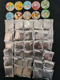 2026 Pokemon TCG S-Chinese Glaceon Jolteon Sylveon Pikachu Badge Lot*40#3 LU57 - Image 2